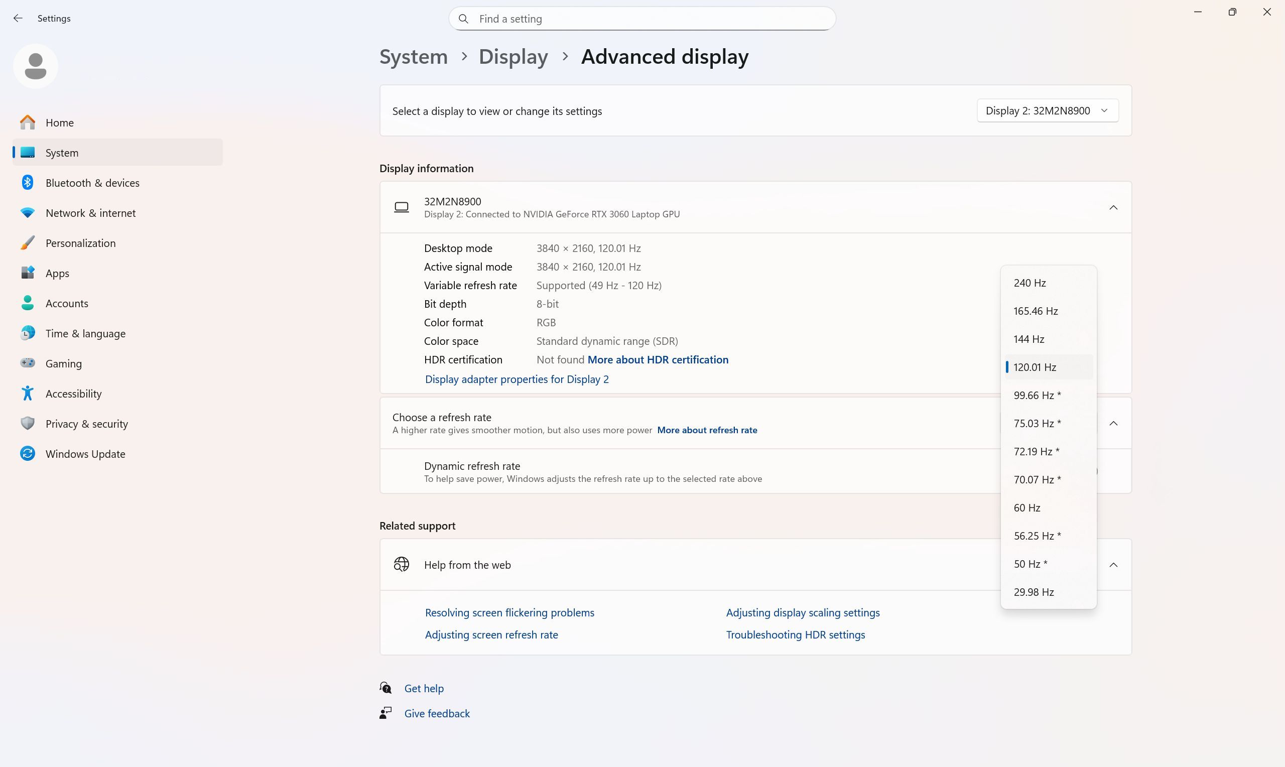 Philips EVNIA 32M2N8900 monitorius