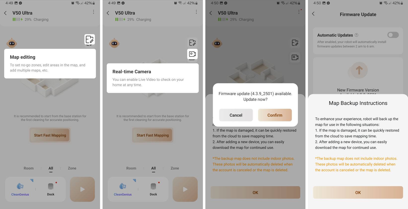 MOVA V50 Ultra dulkių siurblys robotas