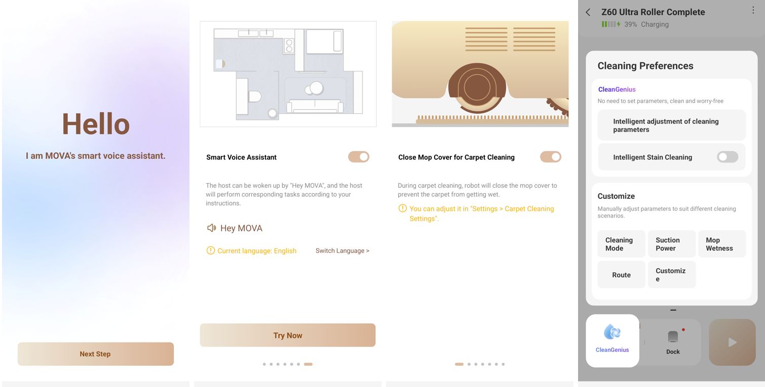 MOVA Z60 Ultra Roller Complete dulkių siurblys robotas