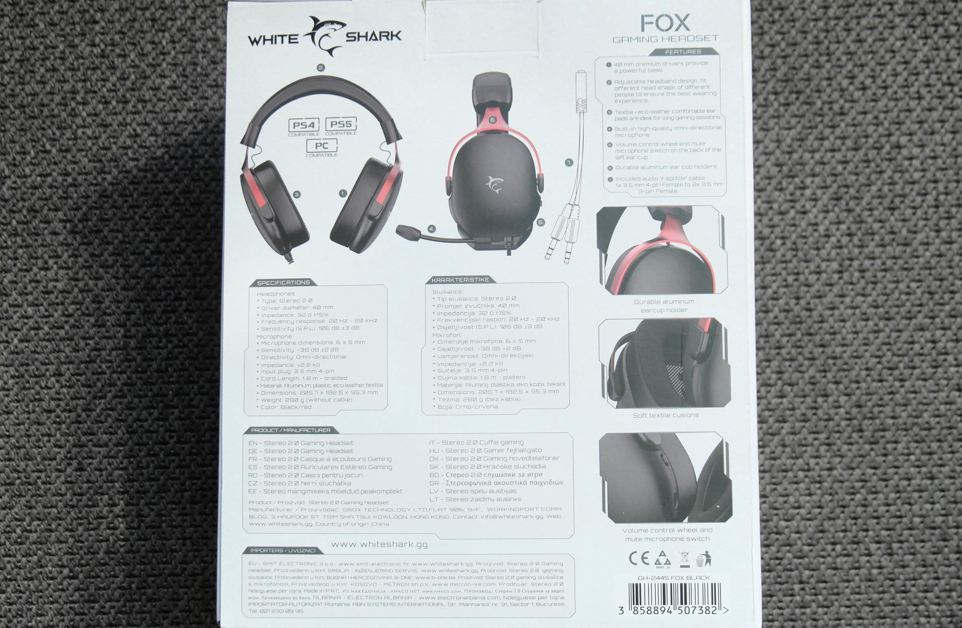 Kompiuterio ausinės White Shark FOX