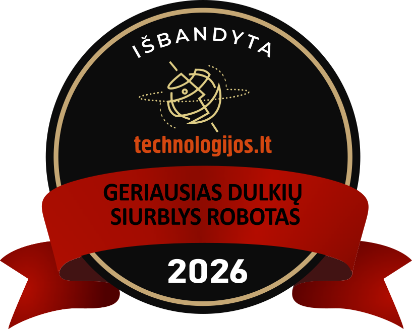 MOVA Z60 Ultra Roller Complete dulkių siurblys robotas - Geriausio gaminio apdovanojimas Technologijos.lt