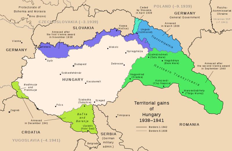 Vengrijos įgytos teritorijos 1938–1941 m.