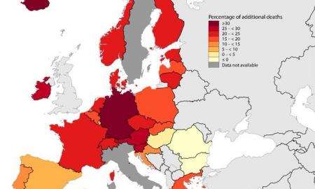 Raudonas žemėlapis, kaip miršta Europa: baisiausia situacija Vokietijoje (Žemėlapis)