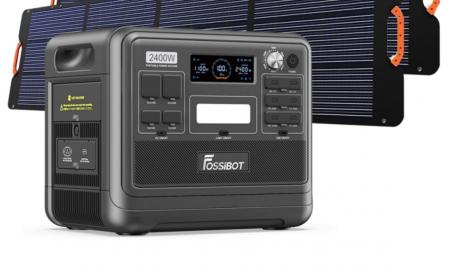 Iš EU monstrinė 2048Wh/2400W portabili „FOSSiBOT F2400“ energijos stotelė su saulės panelėmis - ribotas kiekis (Kuponai, Video)