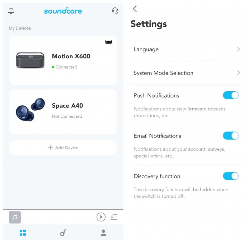 Soundcore APP yra labai patogi naudotis