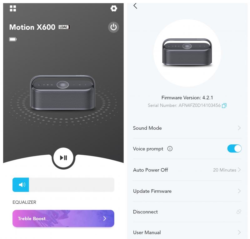 APP galite pilnai valdyti kolonėlę, keisti nustatymus