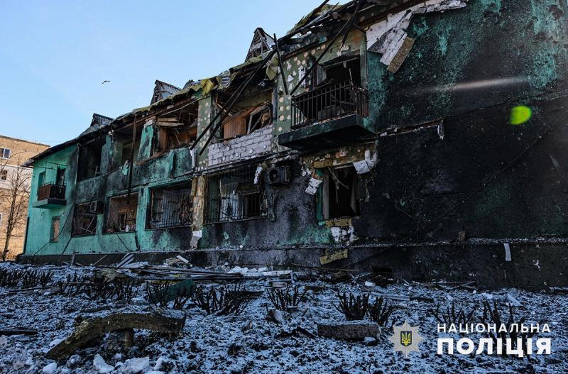 Kurachovės kaimas Donecko srityje po rusų raketų atakos sausio 15 dieną