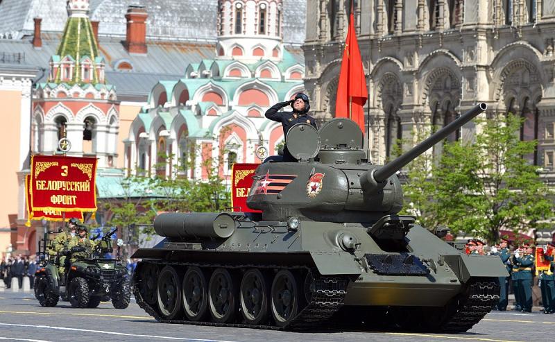 T-34 gegužės 9-osios parade Maskvoje, 2018 m.