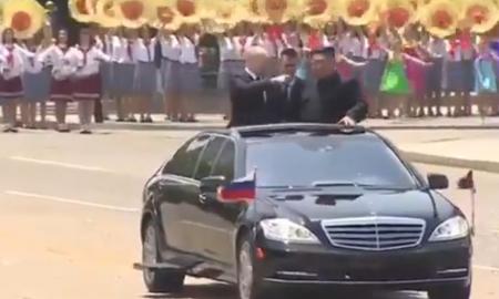 [ŽT] „Patrolino“? Šiaurės korėjiečiai Putiną pasitiko su saulėgrąžomis (Video)