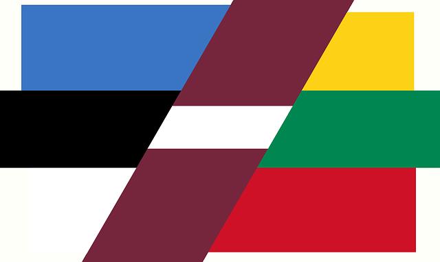 Estijos, Latvijos ir Lietuvos nuotraukų koliažas
