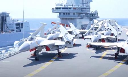 „66 karo lėktuvai. Skrenda link vakarų.“ Kinija pasiuntė lėktuvnešį „Shandong“ 