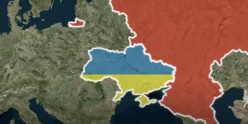 Ukrainos ir Rusijos žemėlapis.