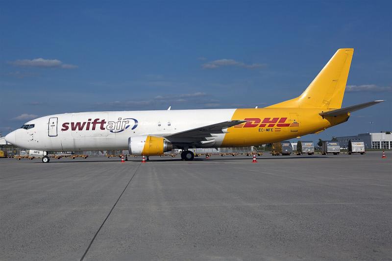 Sudužęs DHL Boeing 737-476