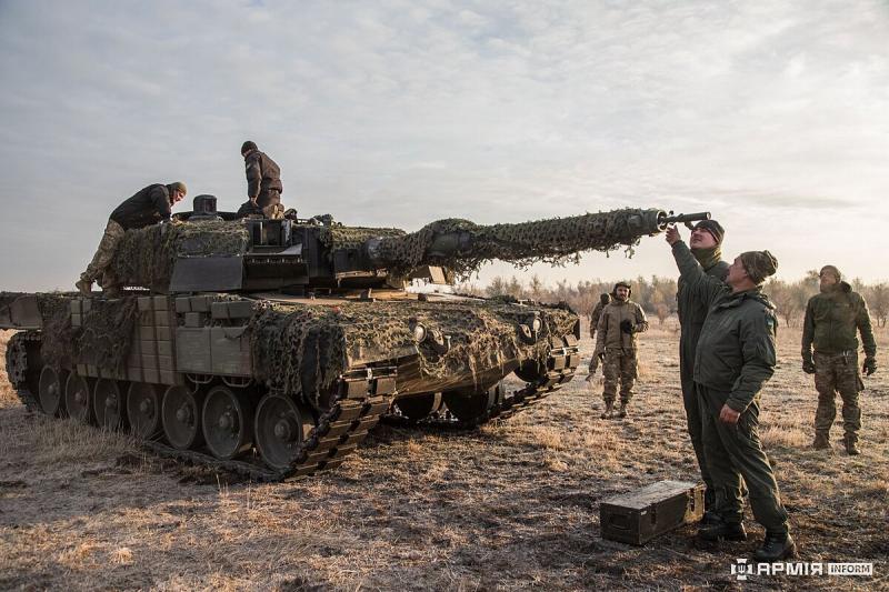 Ukrainos kariai su „Leopard 2A4“ tanku