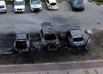 Sudegę automobiliai