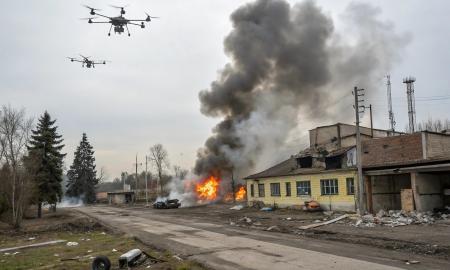 „21:00 val. ir prasidėjo. Dronų pragaras.“ Rusai eina iš proto (Video)