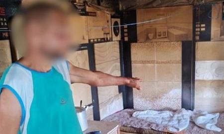 Prirakintas grandinėmis. Grasinimai sušerti kiaulėms. Viskas dėl karo (Foto)