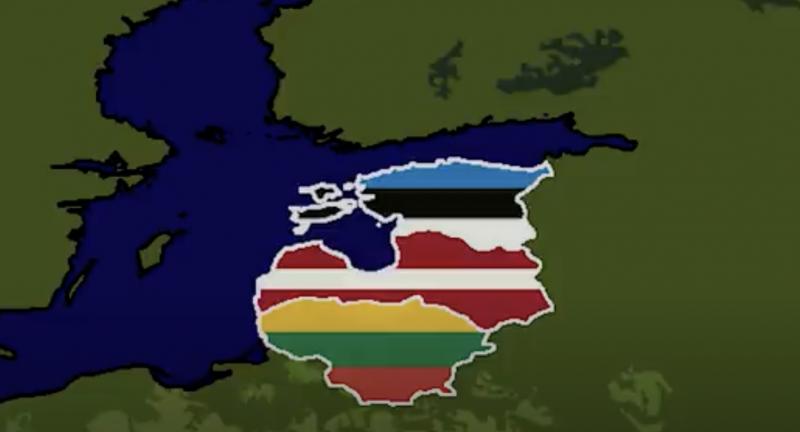 Asociatyvus Baltijos šalių žemėlapis