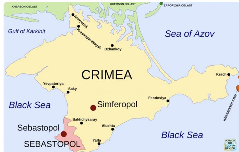 Krymo pusiasalio žemėlapis