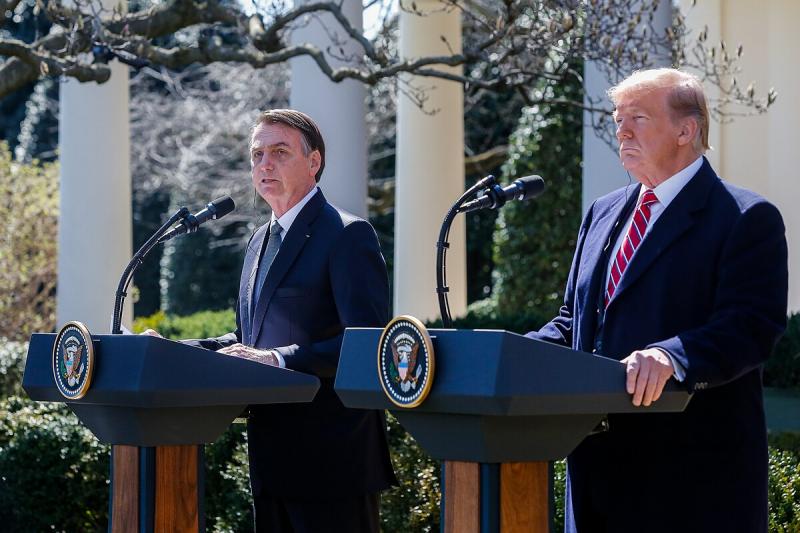 Bolsonaro su JAV prezidentu Donaldu Trumpu