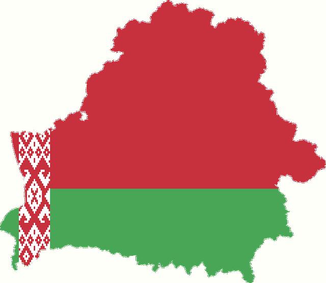 Baltarusijos žemėlapio ir vėliavos koliažas
