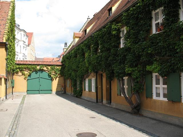 Fuggerei rajonas Augsburge