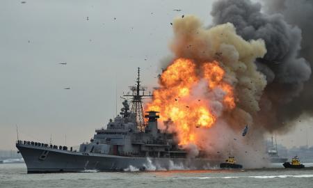 Smūgis Rusijos Juodosios jūros laivyno širdžiai: nepadėjo ir bandymas slėptis (Video)