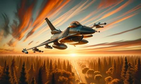 Tyliai priima sprendimą. F-16 palieka dangų