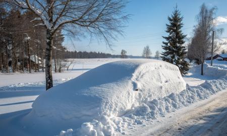 Ledinis oras ir iki pusės metro sniego. Žiemos puolimas Lenkijoje (Foto)