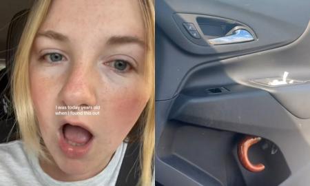 Po daugelio metų ji aptiko paslėptą detalę automobilio durelėse. „Tik dabar ją pastebėjau“ (Video)