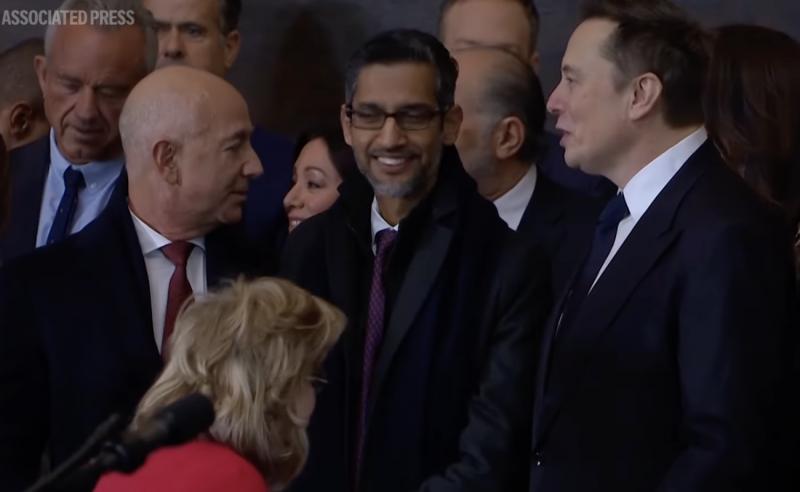 Jeff Bezos, Sundar Pichai, Elon Musk