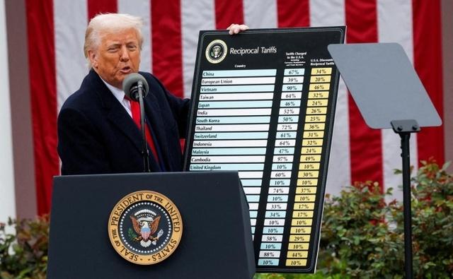 JAV prezidentas Donaldas Trumpas pristato pasaulinių muitų planą