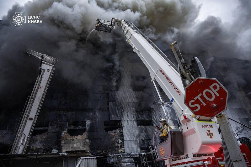 Pastatas Kyjive po rusų atakos