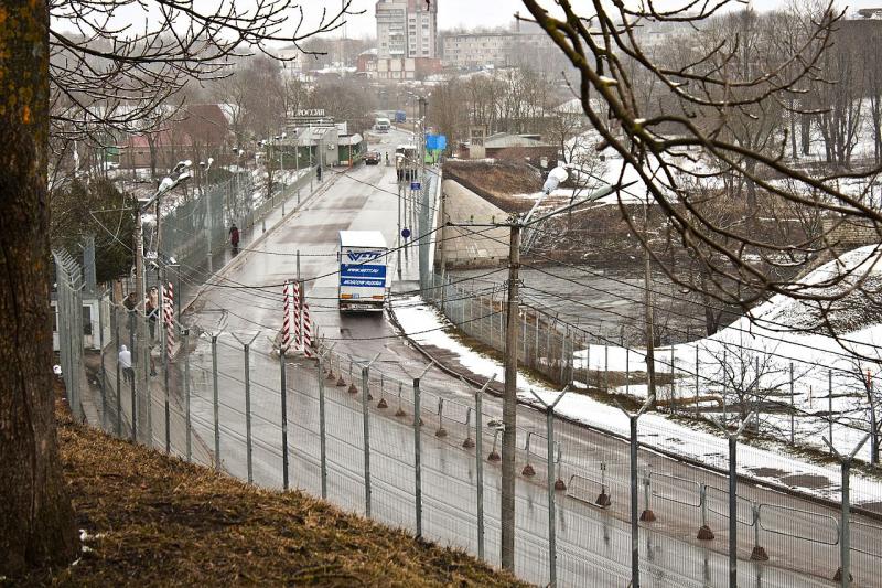 Estijos ir Rusijos pasienio zona Narvoje