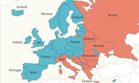 Skelbiamas pavojus. Naujausias žemėlapis. Europa perskelta per pusę (FOTO)