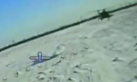 Virš snieguotų Ukrainos laukų. Ukrainos drono ir rusų sraigtasparnio susitikimas (Video)