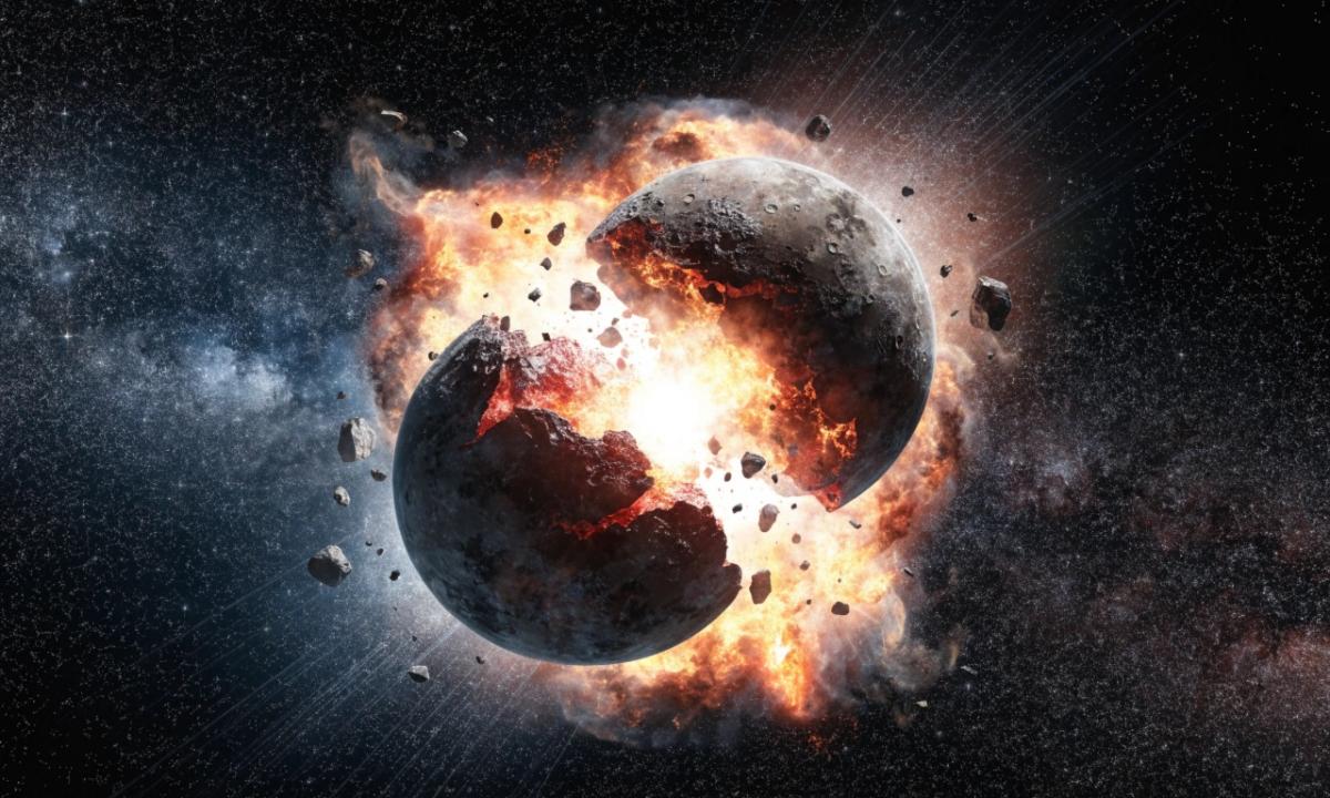 Kosminio masto katastrofa. Dvi planetos susidūrė