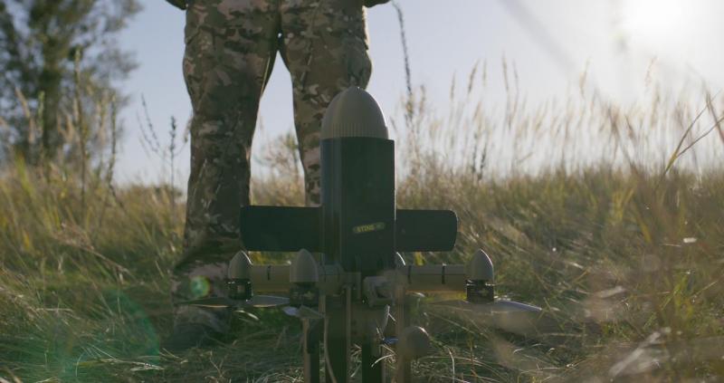 Ukrainietiškas oro gynybos dronas „Sting“