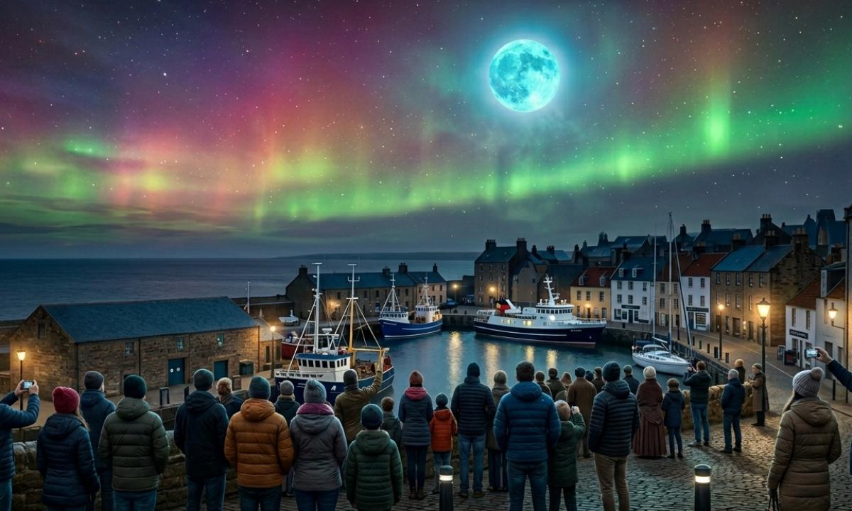 Danguje įvyko keistas reginys. Mėnulis nusidažė mėlynai, o saulė – žaliai