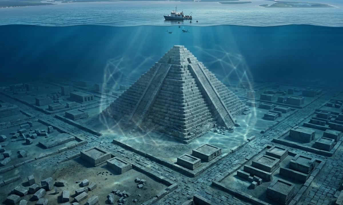 Jis atrado nuskendusią piramidę prie JAV krantų. Ar tai prarasto miesto įrodymas?