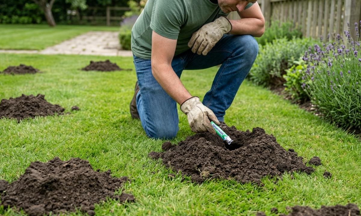 Įmesk į kauburėlį ir kurmiai išnyks. Jiems tai pati baisiausia smarvė
