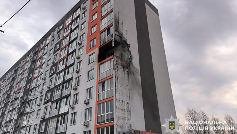 Daugiabutis Ukrainoje po rusų atakos