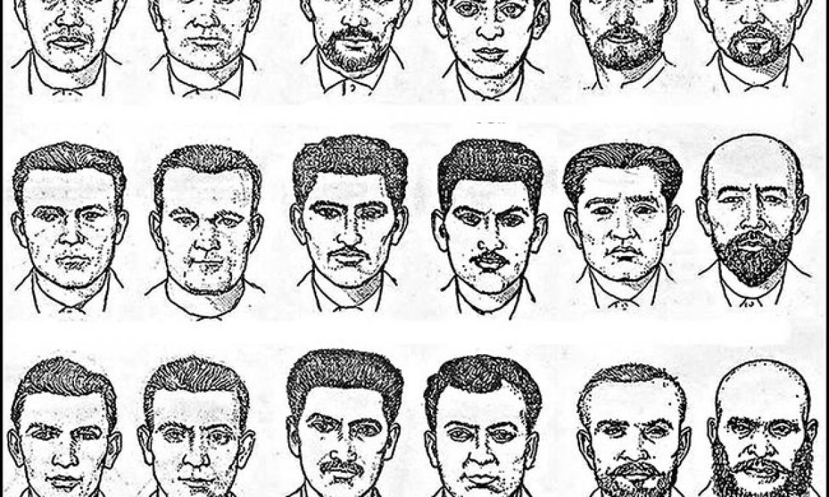 Eskizai, kuriuos SSRS milicija naudojo nustatyti įtariamuosius – ar atspėsite, kuris iš jų lietuvis? (Foto)