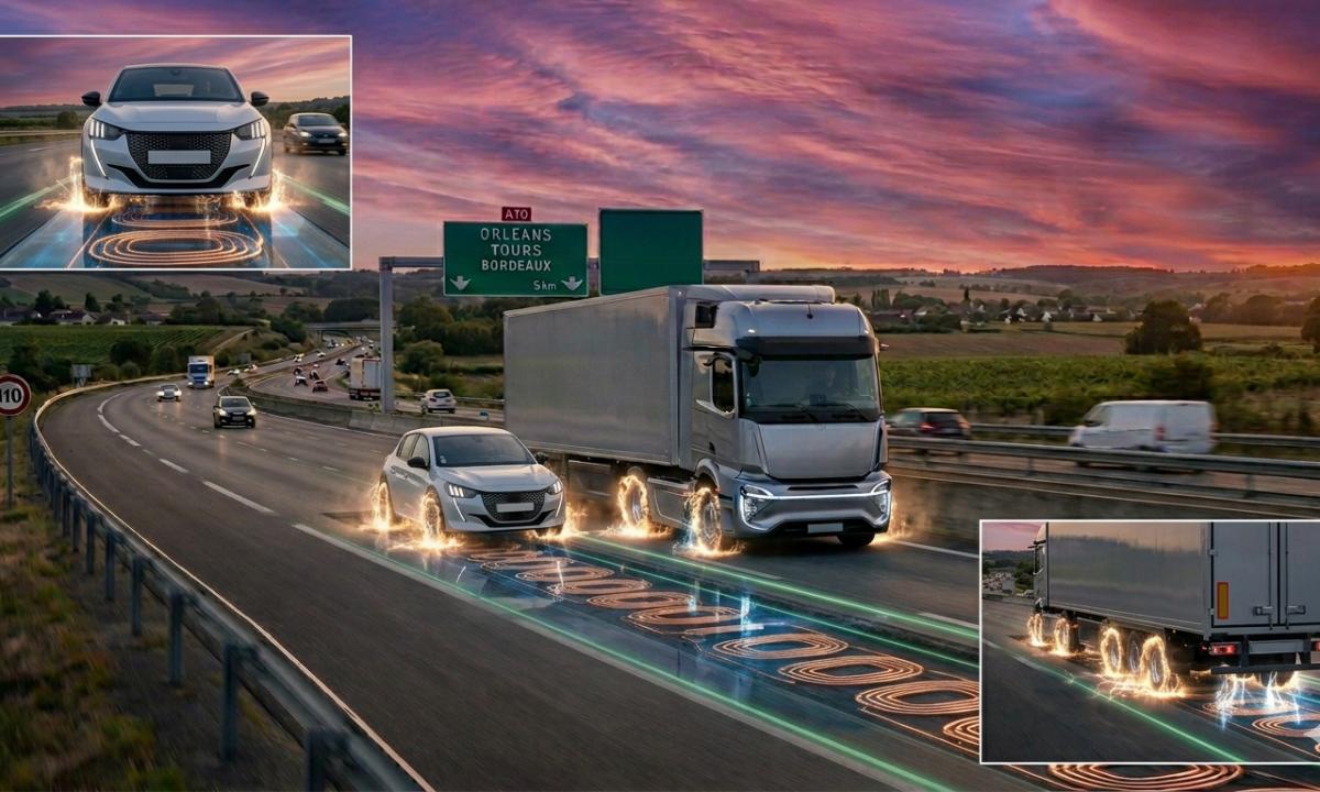 Pirmasis tokio pobūdžio greitkelis Europoje. Jis įkrauna automobilius jiems važiuojant