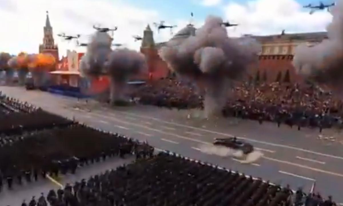 Raudonoji aikštė liepsnose: vaizdai iš Maskvos parado, kurie apskriejo pasaulį (Video)