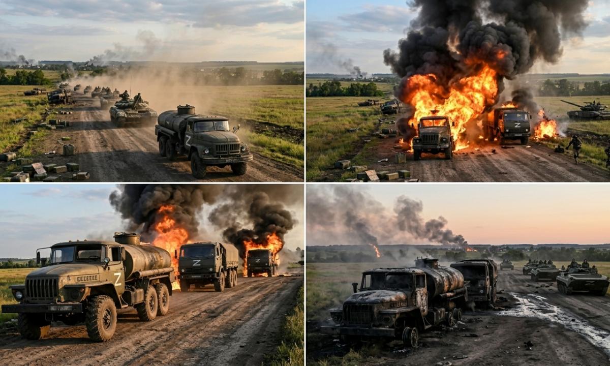 Degantis konvojus: kas sustabdė rusų judėjimą pietuose? (Video)