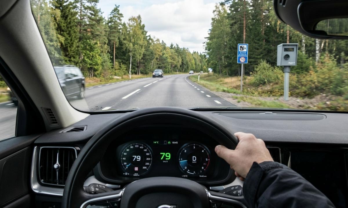 Paslėpta greičio matuoklio riba: tada automobilis įjungia greičio matavimo kamerą