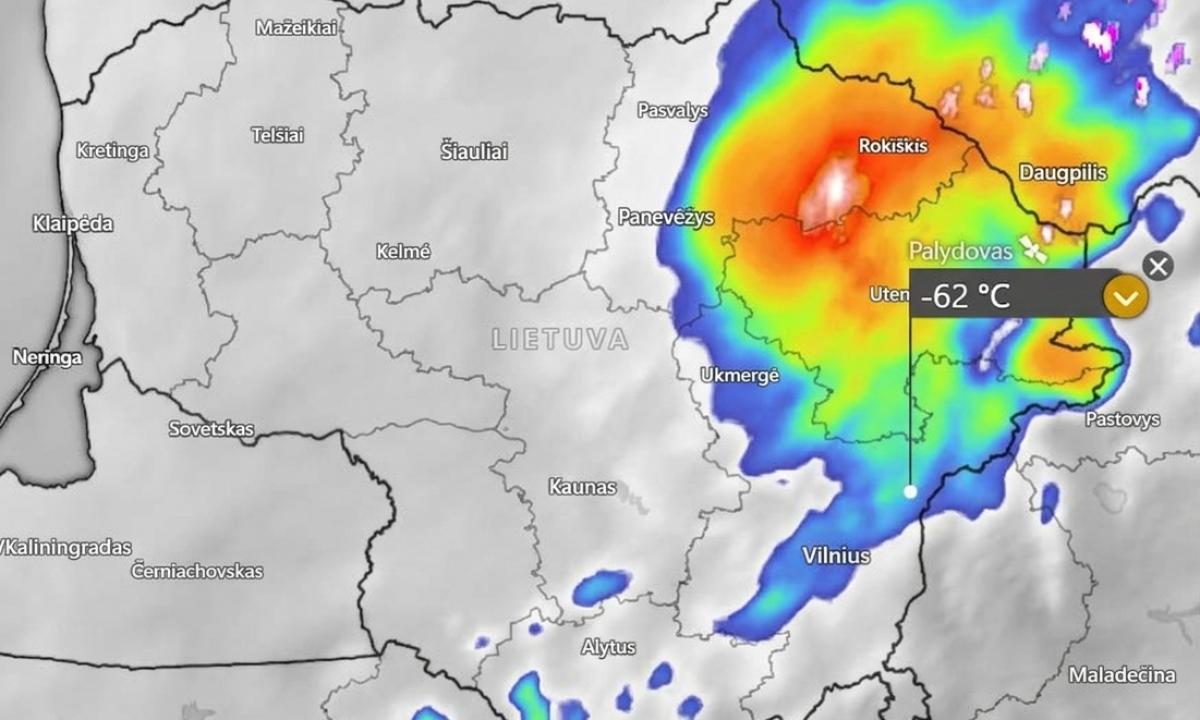 Virš debesų – net -65. Čia tikras košmaras artėja (Žemėlapis)