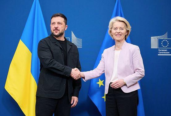 V. Zelenskis ir U. fon der Leyen
