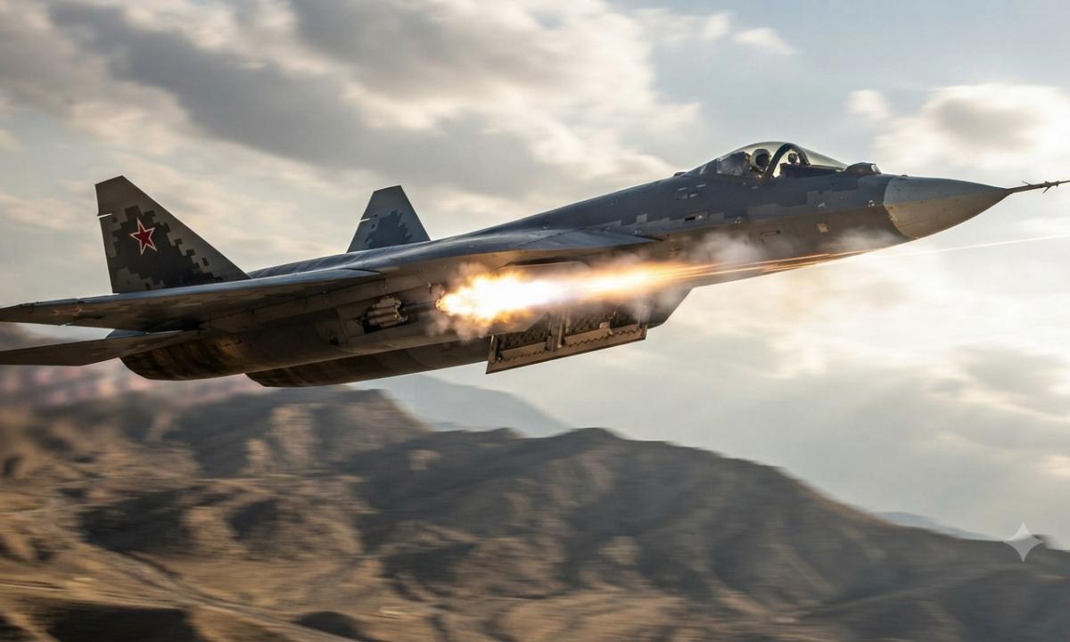 Pamatė, bet nepavijo? Su-57 ir dronas – kaip „Ferrari“ prieš paspirtuką, tik rezultatas kitoks (Video)